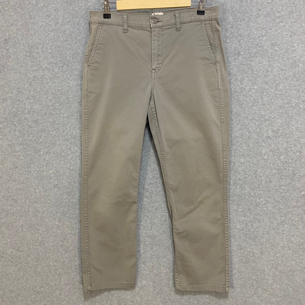 J CREW Womens 28 Chino Pants Gray Khaki Straight Casual Essential Stretch Cotton - Picture 1 of 8